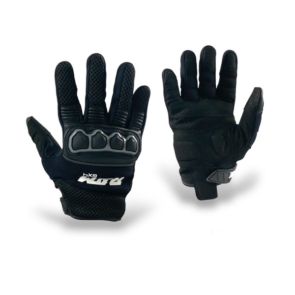 TLA RAM Motorcycle Gloves with CE Approved Protectors, Motorcycle Gloves Men Women, Touchscreen Scooter Gloves, Black, L