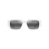 Maui Jim Kupale Rectangle Sunglasses, Shiny White/Neutral Grey Polarized, Large