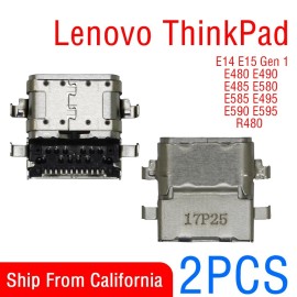 For Lenovo 2X Type-C Charging Port Power Jack For Lenovo ThinkPad E14 E15 Gen 1 E480 E490