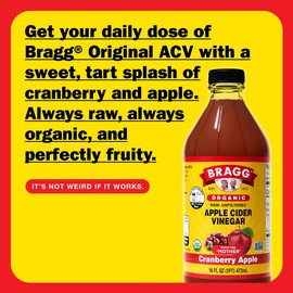 Bragg Organic Apple Cider Vinegar Cranberry Apple Blend with the Mother - 16 fl oz - Raw and Unfiltered