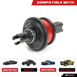 RCAWD Active F/R Diff Kit for Arrma 8s 1/8 Outcast Kraton Talion 1/7 Mojave Series Upgrades Parts (Red)