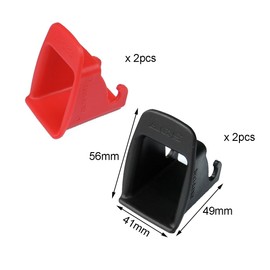 TheStriven Unviersal Car Seat Insertion Aids Universal Child Seat Holder Mounting Systems for Car Seats Child Seat Restraint Anchor for Isofix Belt Connectors 2 x Black + 2 x Red Pack of 4