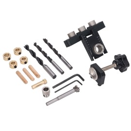 Greensen Taschenloch -Jig -Kit Hohe Haltbarkeit Holzbearbeitungsbohrer für Präzise Lochbohrungen mit 3 Bohrern für Holzbearbeitung Enthusiasten Aluminiumlegiermaterial