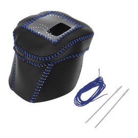 VekAuto 1 Set Gear Shift Knob Cover for Nissan Rogue 2021-2024 Anti-Slip Faux Leather Black Blue Stick Shifting Handle Protector