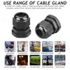 HUAZIZ Pack of 50 Cable Glands Waterproof Cable Connectors Adjustable