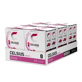 CELSIUS Essential Energy Drink 12 Fl Oz, Sparkling Wild Berry (Pack of 24)