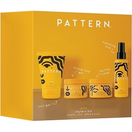 PATTERN Beauty Mini Stylers Kit for Curly, Coily & Tight Textured Hair - Includes Hydrating Mist, Curl Gel, Styling Cream & Strong Hold Gel
