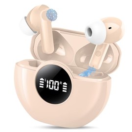 True Wireless Earbuds,Bluetooth 5.4 Headphones,48H Playback LED Power Display Screen Earphones with 14.2mm Driver IPX7 Waterproof in-Ear Earbuds with Mic,HiFi Stereo,for Phone Laptop Computer Sports