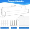 Acrylic Spice Rack Wall Mount-12 Inch, Clear Spice Shelf Storage