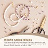 sourcing map 800Pcs Round Crimp Beads, 2mm Metal Spacer Loose