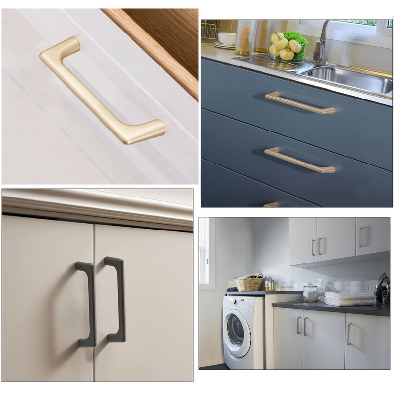 Zerniple 128mm Silver Handle Pull Solid Zinc Alloy Drawer Wardrobe