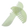 SAFIGLE 2Pcs Jade Scraping Combs for Scalp Massage Head Acupoint