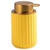 CurcKua Ceramic Foam Soap Dispenser 11Oz Refillable Yellow Foam Soap