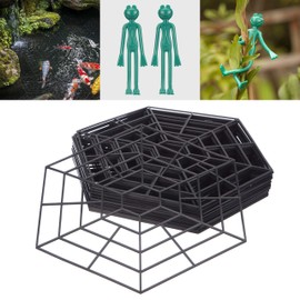 Katai - 40 Pack Plastic Pond Guard Net Protector. Floating Heron Deterrent Complete with 4 Garden Plant Ties