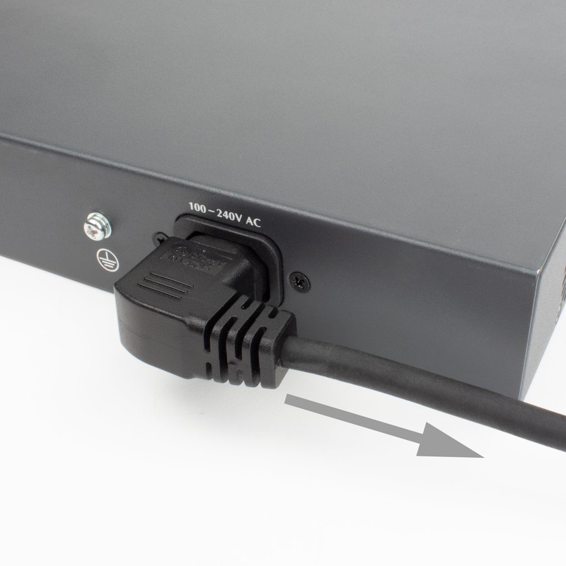 ACT Warming Device Cable CEE7/7 to C15 Angled Right, 1m