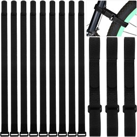 HESTYA 12 Pieces Bike Rack Straps 26 Inches Adjustable Bike Cinch Straps Wheel Stabilizer Bicycle Accessories for Transporting Bicycles(Black)