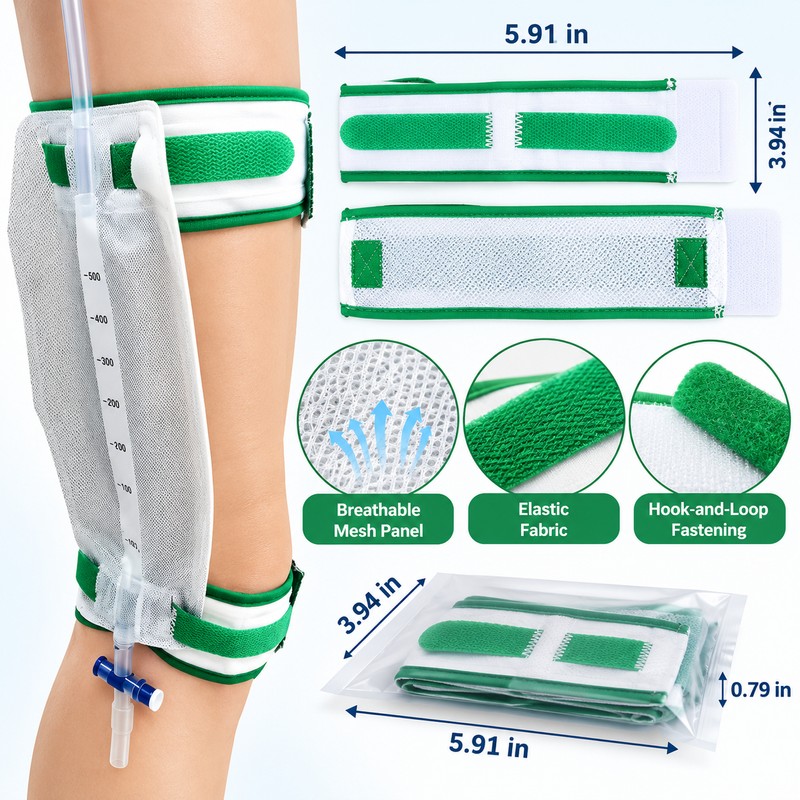 Adjustable Elastic Catheter Fixation Strap – Soft Urine Drainage Bag
