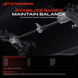 A-Premium Rear Drive Shaft Center Support Bearing Compatible with Honda