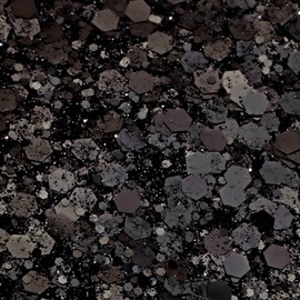 Penta Angel Chunky Glitter 50g/1.76oz Metallic Glitter Powder Craft Sequins Flakes for Resin Art Nail Makeup Face Body Festival Decoration (Black)