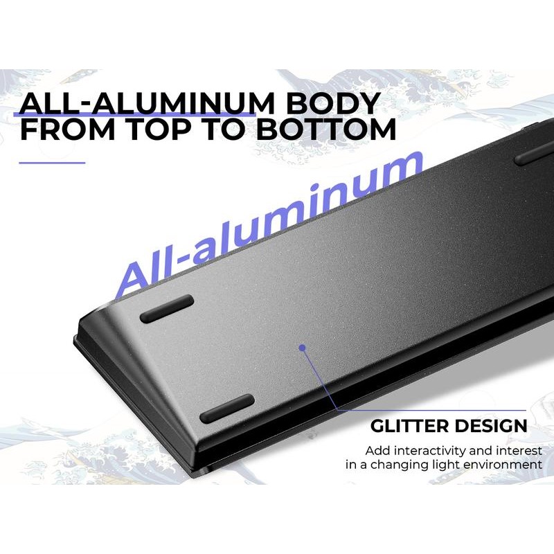 XVX H61 Kanagawa CNC Aluminum 61% Mechanical Keyboard Wired only