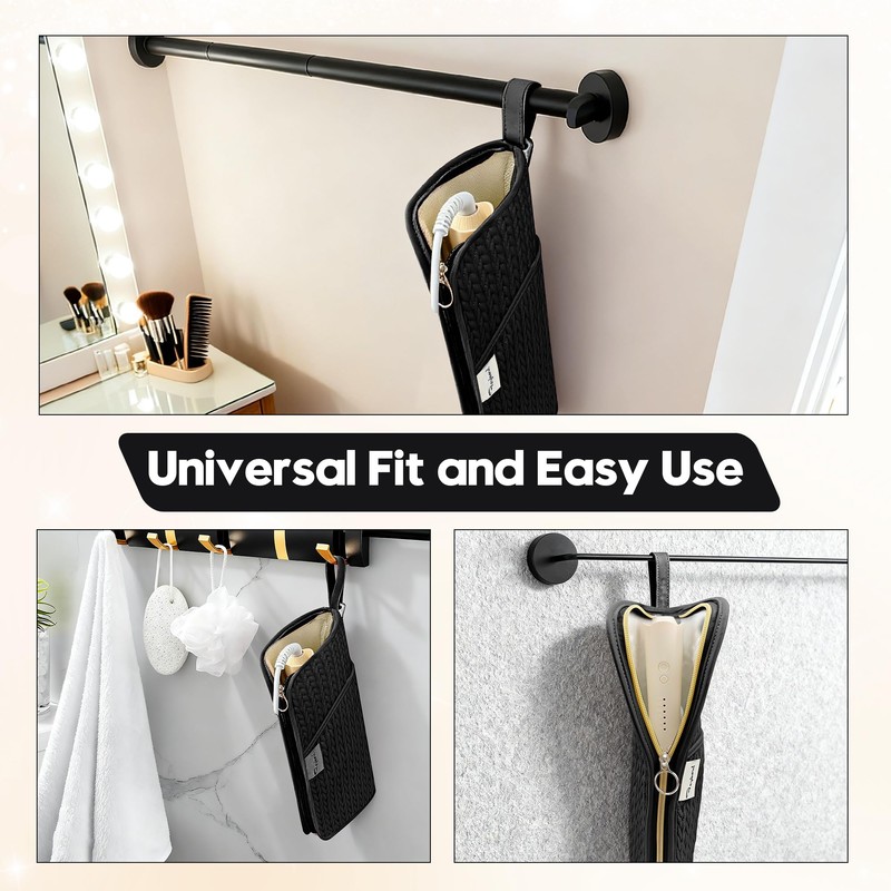 Feybaul Hair Tools Travel Bag, Heat-Resistant Curling & Flat Iron