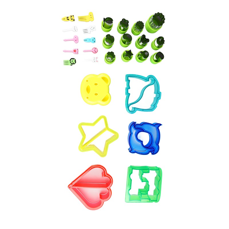 6PCS Sandwich Cutters 12PCS Cookie Vegetable Fruit Cutter Shapes Set