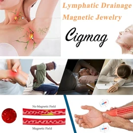 Cigmag Cigmag Magnetic Bracelets for Women Lymphatic Drainage Bracelet Ultra Strength Magnet with Adjustable Tool and Present Box (2PCS)
