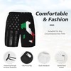 Sekibraunk American Italian Flag Mens Swim Trunks with Compression Liner