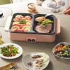 CNCEST Electric Hot Pot with Grill,1200W 2 In 1 Multifunction
