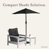 Punchau 6 Ft Outdoor Patio Umbrella, Easy Open/Close Crank and