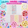 3240 Piezas Autoadhesivas Brillos para Decorar, 7 Hojas Gemas Faciales