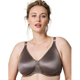 Wonderbra Womens Side Shaping Seamless Underwire Bra, Deep Taupe, 40DD US