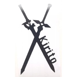 Kirito Kirigaya Sword SAO Sword Art Online Black Sticker Vinyl Decal  Waterproof