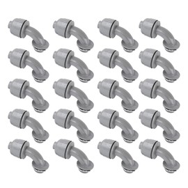 20PCS 1/2 Inch NPT Liquid Tight Connector 90 Degree Electrical Conduit Connector Fitting Nylon 6 Material Convenient Installation