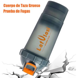 Vaso Proteina Shaker（650ml）,Protein Shaker Bottle,Vaso para Proteina con Mezclador,Botella para Proteina de Coctelera, Sin BPA y Leak Proof