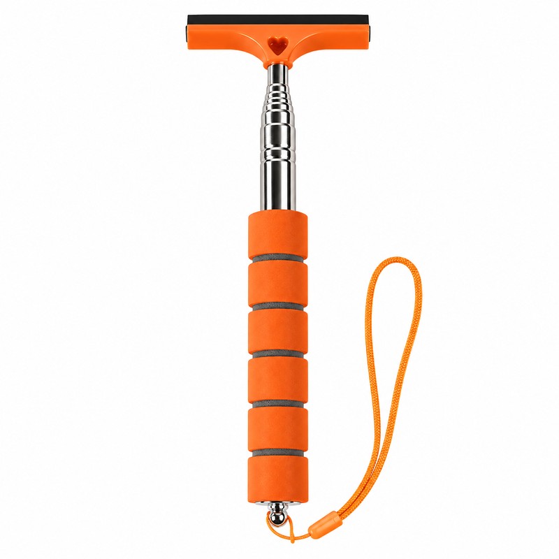 Telescopic Car Window Squeegee for Glass Cleaning – Compact Rubber