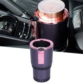 Cup Cooler Warmer, Heating Cup Holder Intelligent Touch Screen Control 2‑in‑1 Temperature Display for Travel for Car