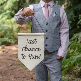 Last chance to run wedding sign | plaque flag banner for hand held basket - wedding signs for page boy – flower girl – ring bearer ceremony décor