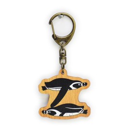 Jellyfish & Co Penguin Initial Wooden Key Chain, Z
