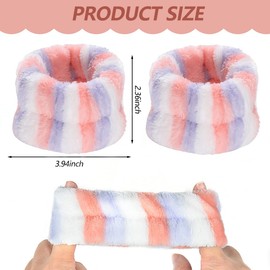 4 Pcs Wrist Washband Soft Coral Fleece Face Washing Towel Absorbent Face Wash Wristband Portable Wrist Bands Sleeve Keep Liquids Away from Spilling Down Arms