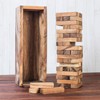 NOVICA Brown Hand Made Rain Tree Wood Stacking Tower Game