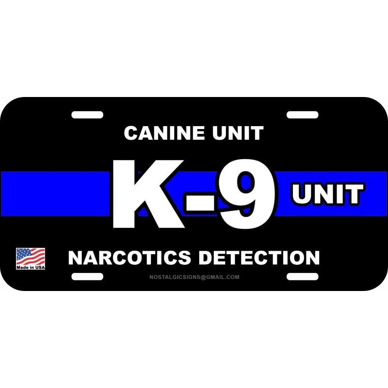 NOSTALGIC TAGS K9 K-9 UNIT DOG POLICE CANINE NARCOTICS DETECTION