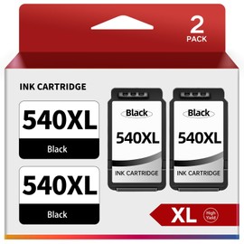 PG 540XL Schwarz Druckerpatronen Kompatibel für Canon 540 XL PG-540 XL PG540 Schwarz Patronen für Canon MG3650s TS5150 TS5151 MG3600 MG3550 MG3650 MG4200 MG4250 MX475 MX530 (2 Schwarz)