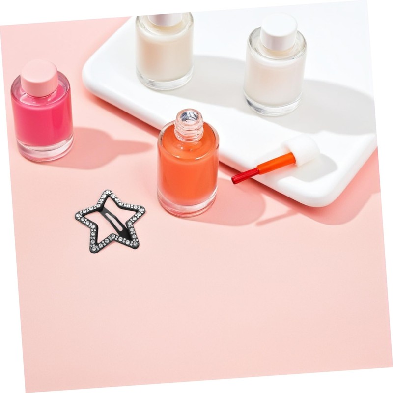 FOMIYES 30pcs Star Snap Hair Clips Rhinestone Hairpins Side Bangs