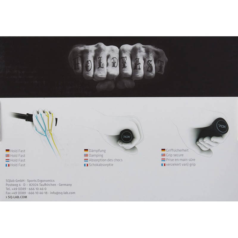 SQlab Unisex 7ox Black Bicycle Grips, Black/Yellow, Yellow Flow Yellow