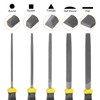 sourcing map 5pcs Metal File Set 6" High Carbon Steel