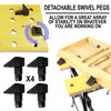 Work-It! Portable Workbench, Folding Carpenter Saw Table with Adjustable Clamps
