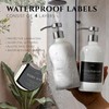 24 Waterproof Labels for Bottles, Shampoo and Conditioner Dispenser Label