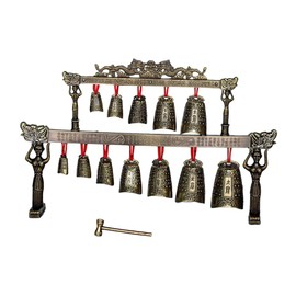 Healifty Chimes Ornaments Chinese Wind Chime Instrument Mini Famous Ancient Chinese Percussion Folk Instrument Souvenir Feng Shui Decoration Doll House (Style 2) Bell Vintage