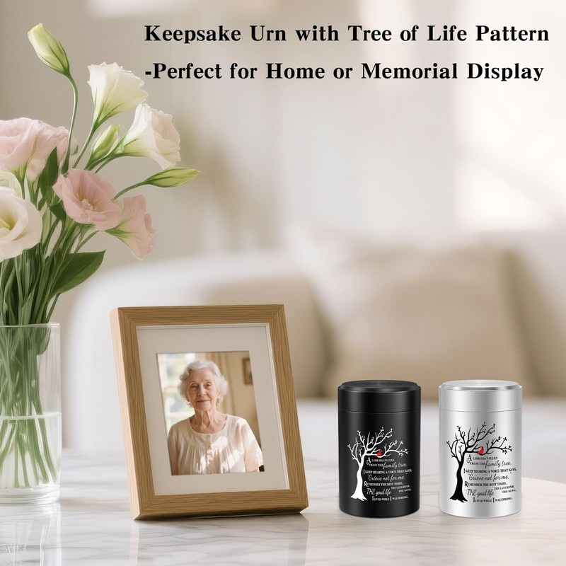 SOITIS Set of 6 Small Urns for Human Ashes Keepsake,